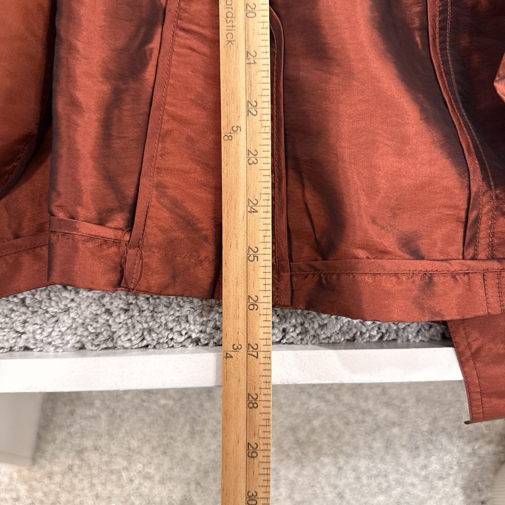 Chicos Marilee Topper Womens 2/L Rust NWT Iridescent Sophisticated Belted Glam - Picture 6 of 16